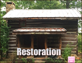 Historic Log Cabin Restoration  Earl, North Carolina
